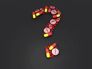 Healthcare System Image Stampe: Computer graphics, 3d-render of pharmaceuticals
