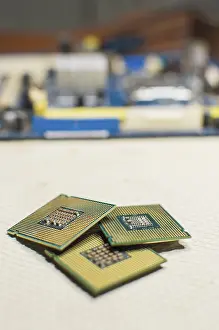 Electronic Components Stampe: Computer microprocessors, three computer processors