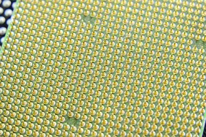 Printed Circuit Board PCB Stampe: Computer processor, contact feet