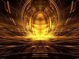 Futuristic Architecture Design Stampe: Concept sci fi or esoteric background - abstract computer generated 3d illustration