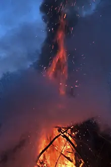Burning Flames Stampe: Conflagration, Easter fire