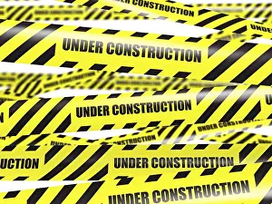 Construction Concept Background Stampe: Under construction concept background