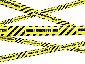 White Background Concept Image Stampe: Under construction concept background