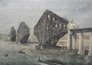 Firth Of Forth Bridge Stampe: Construction of The Forth Bridge