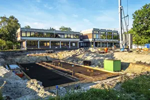 Construction Site Germany Stampe: Construction site, start of structural work