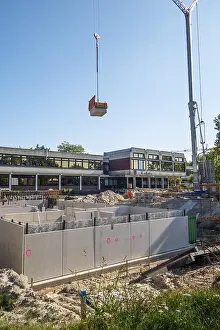 Construction Site Germany Stampe: Construction site, start of structural work