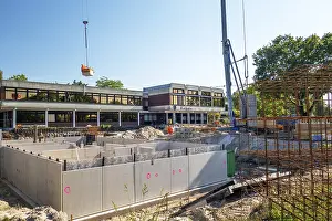 Construction Site Germany Stampe: Construction site, start of structural work