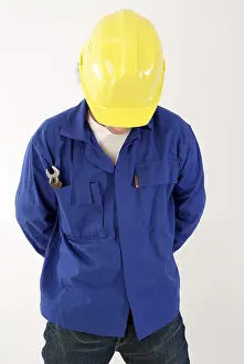 Hard Hat Stampe: Construction worker