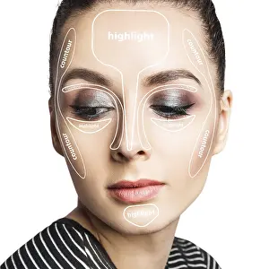 Glamorous Makeup Look Stampe: Contour and highlight tutorial makeup