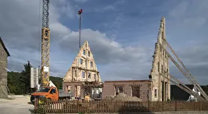 Bavaria Construction Site Stampe: Conversion and new construction of a historic house