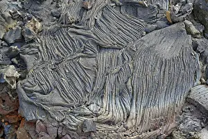 Icelandic Volcanic Area Stampe: Cooled lava, patterns and lines