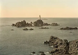 Jersey Lighthouse Stampe: Corbierre lightbouse in Jersey