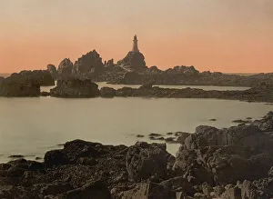 Jersey Lighthouse Stampe: Corbierre lightbouse in Jersey