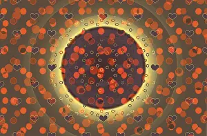 Symbolic Heart Shape Image Stampe: Creative abstract heart pattern background texture