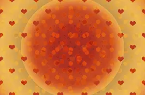 Symbolic Heart Shape Image Stampe: Creative abstract heart pattern background texture