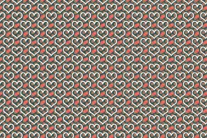 Symbolic Love Image Stampe: Creative abstract heart pattern background texture