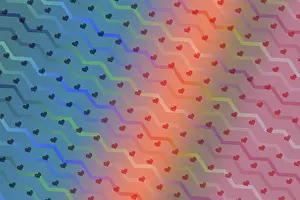 Abstract Heart Background Stampe: Creative abstract heart pattern background texture