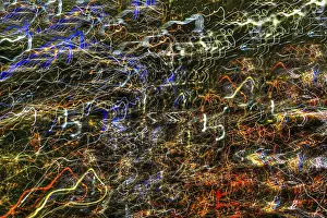 Dark Background Design Stampe: Creative shot, abstract, dancing light