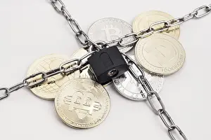 Online Data Protection Stampe: Cryptocurrency security concept