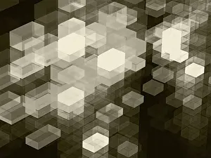 Arte Digitale Stampe: Immagine generata da computer - sfondo cubico astratto.