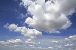 Europe Cloud Formations Stampe: Cumulus clouds and altocumulus clouds