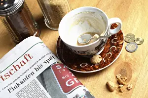 Food Photography Composition Stampe: Empty cup and tip
