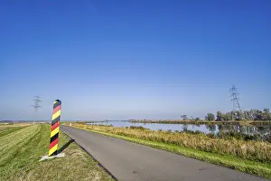 Nature Reserves In Germany Stampe: Cycle path along the West Oder