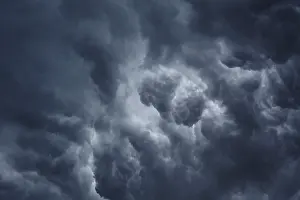 Gloomy Weather Stampe: Dark cloudy sky with storm clouds
