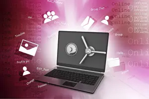 Digital Information Protection Stampe: Data security concept