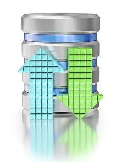 Creative Background Image Stampe: Database upload download creative concept background