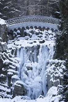 Icicle Formation Germany Stampe: Devil's Bridge during winter