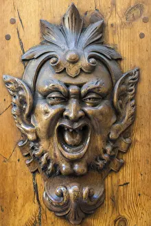 Mythical Creature Figure Stampe: Devil's head, devil, sculpture