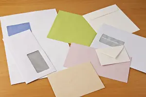Office Supplies Stationery Stampe: Many different envelopes. Envelopes in different sizes