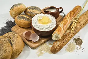 Different Kinds Of Bread Stampe: Different kinds of bread on a studio background
