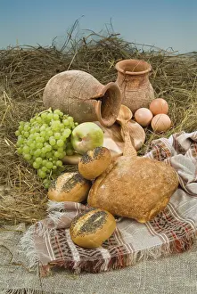 Bread Types Stampe: Different kinds of bread on a studio background