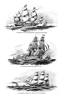 Historic Sailing Ships Stampe: Different ships, historic image
