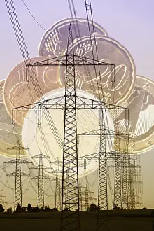Electricity Tariff Prices Stampe: Digital Composing, power lines