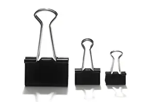 Studio Shot Office Supplies Stampe: Document clips