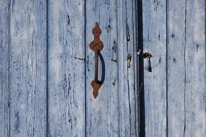 Empty Wooden Structure Stampe: Door detail