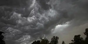 Upper Bavaria Weather Stampe: Dramatic cloud formation in front of a storm