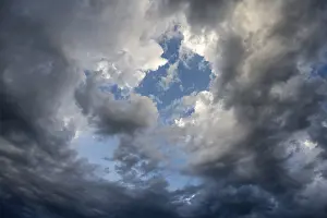 German Federal Republic Clouds Stampe: Dramatic cloud formation in front of a summer thunderstorm
