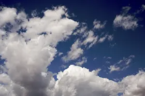 Deserted Skies Stampe: Dramatic clouds on a deep blue sky