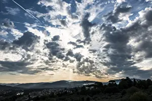 Tuscany Evening Sky Stampe: Dramatic clouds in the sky, Florence