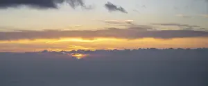 Deserted Landscapes Stampe: Dramatic clouds, sunset