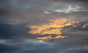 Dramatic Sunset Norway Stampe: Dramatic clouds at sunset, Bodo