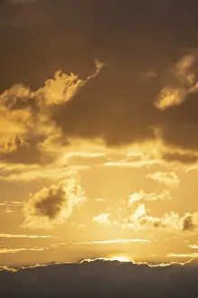 Evening Sun In Greece Stampe: Dramatic clouds, sunset, Cyclades