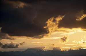 Southeast Europe Landscapes Stampe: Dramatic clouds, sunset, Cyclades