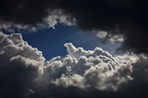 Cumulus Humilis Cloud Stampe: Dramatic cloudscape with (cumulus) clouds