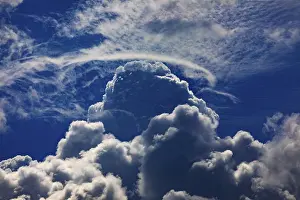 Cloudy Sky Stampe: Dramatic cloudscape with (cumulus) clouds
