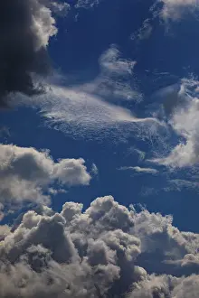 Thunderstorm Atmosphere Stampe: Dramatic cloudscape with (cumulus) clouds